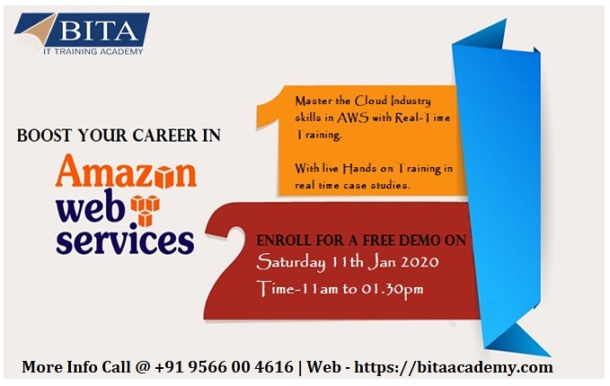 Bitaaacademy's tweet image. Attend Free Demo On AWS Training-Opportunity To Begin In You Career In AWS Cloud.

Enroll For a Free Demo on Saturday 11th Jan 2020 @ 11am.

More Info Call @ +91 9566 00 4616 | Web - bit.ly/AWS-BITA

#AWSTraining #AWSCertificationCourse #AWS #Jobs #Placement #BITAAcademy