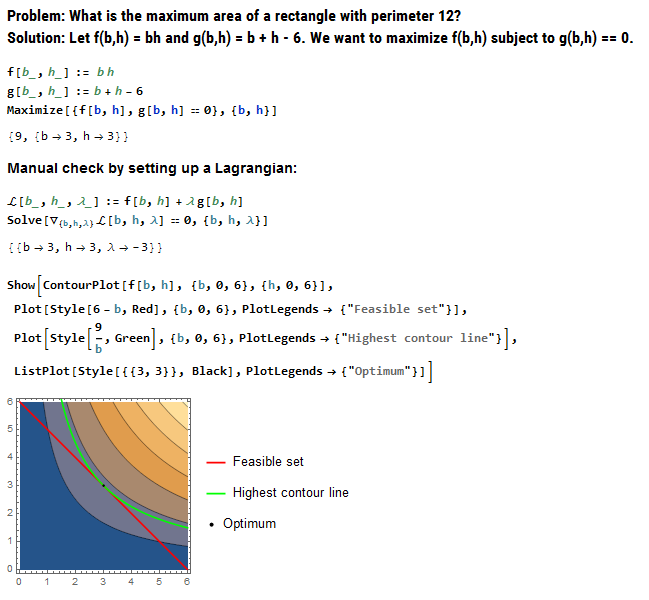 expersso's tweet photo. Simple optimization problem today:
#Mathematica #WolfLang https://t.co/7OAEWaOTgp