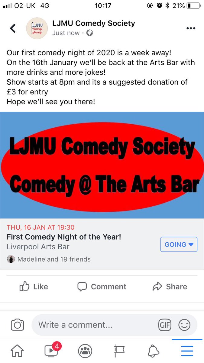 Hope we’ll see you all next week at our first comedy night of 2020!!