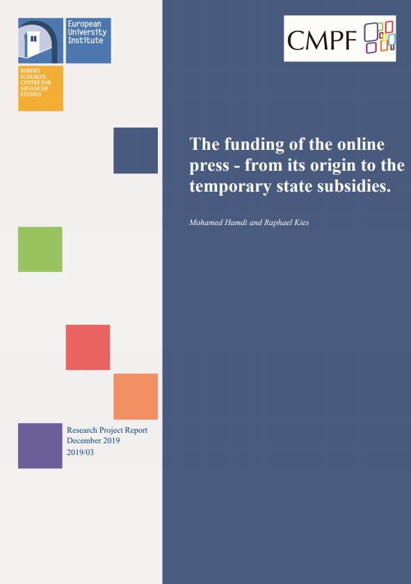 CadmusEUI's tweet photo. New Technical Report by Mohamed Hamdi & Raphaël Kies, on The #funding of the #onlinepress! 💡
Available on @CadmusEUI in #OpenAccess
👉 https://t.co/ygMs1BlDca #euiOA #OA
#publicfunding #onlinejournalism https://t.co/AvmbgjDWZa