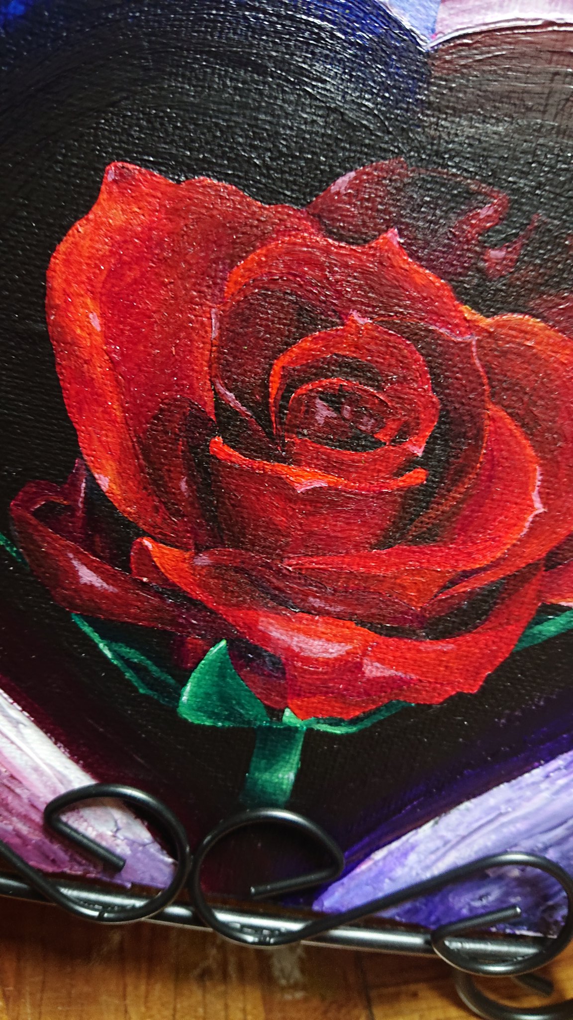 44n0 感情 花 愛憎 赤いバラ 愛 黒いバラ 憎しみ Feeling Flower Love And Hate Red Rose Love Black Rose Hatred イラスト イラストレーション バラ 花言葉 感情 愛憎 アナログ アクリル Illust Illustration Rose