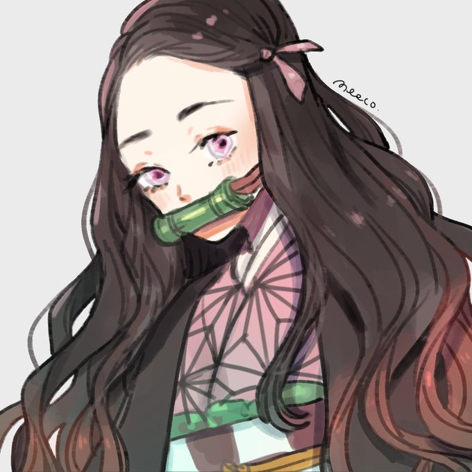 𝐦𝐞𝐞𝐜𝐨(みーこ)さんがTwitterに投稿した竈門禰豆子(鬼滅の刃)のイラスト。