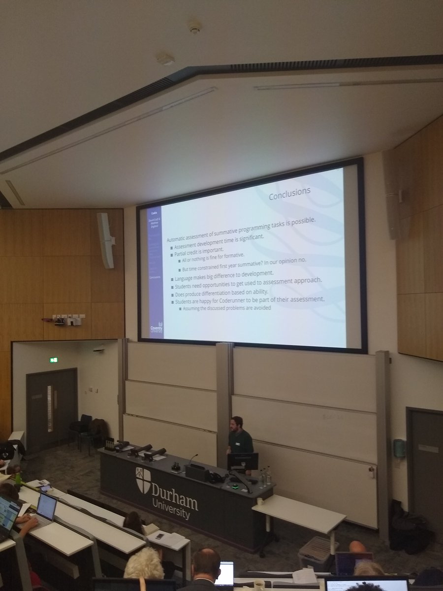 AdrianaGWilde's tweet image. .@DavidCroftCoUk @coventry tells us about their use of #CodeRunner for scaling assessment of programming skills #cep20