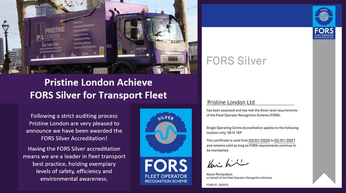 We are delighted to start the year achieving the FORS Silver Accreditation!
We have also secured 4 new projects but we will share more about those later! Thank you to all involved! Great start to 2020!!

#FORSSilver #Exemplary  #HealthandSafety #Efficiency #EnvironmentalAwareness