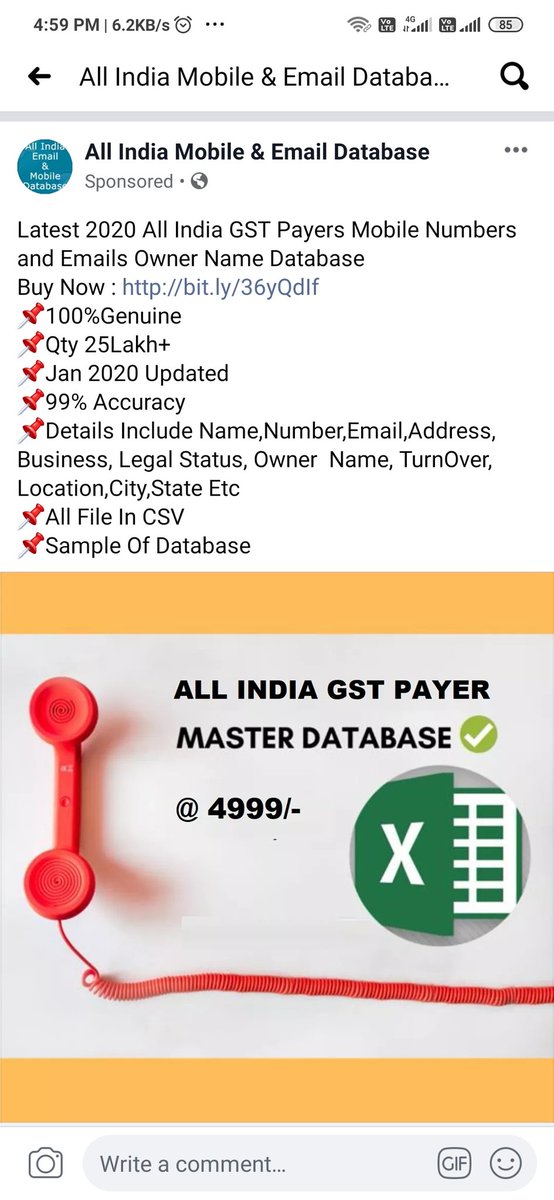 ca_dkm's tweet image. @nsitharaman @GST_Council @gstindia Do u think this is valid. How can you sell these data. These data cost mere 4999. This company is selling GST Data. Who will take action. How can you let this happen. ?? #DataSold #Cheap