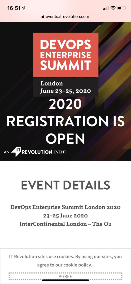 jimmyrhead's tweet photo. Too soon to be looking at DevOps Enterprise Summit London tickets for June? #devopsenterprisesummit #DevOps #ITRevBooks #rebellionconsulting #consultingrebellion #consulting https://t.co/ZB90Ms1yyJ