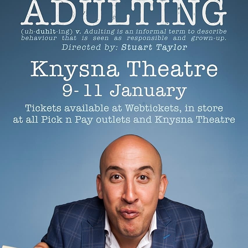 KnysnaTheatre's tweet image. ADULTING with Dalin Oliver opens tonight! 3 shows only. Don't miss this, Knysna! Your support will help us keep the new theatre afloat. 
9-11 January
Tickets R100 @webticketsSA, Pick 'n Pay stores, or at the door.