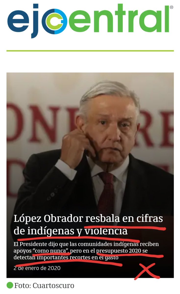 Continúa...Al final, el recorte quedó en 33% (foto 3), la disminución fué de casi $100 millones de dólares.Es decir, a los indígenas en 2020, se les destina un presupuesto de apenas $200 millones de dólares!Cómo % del PIB es el más bajo de la historia reciente.Vergonzoso.9/