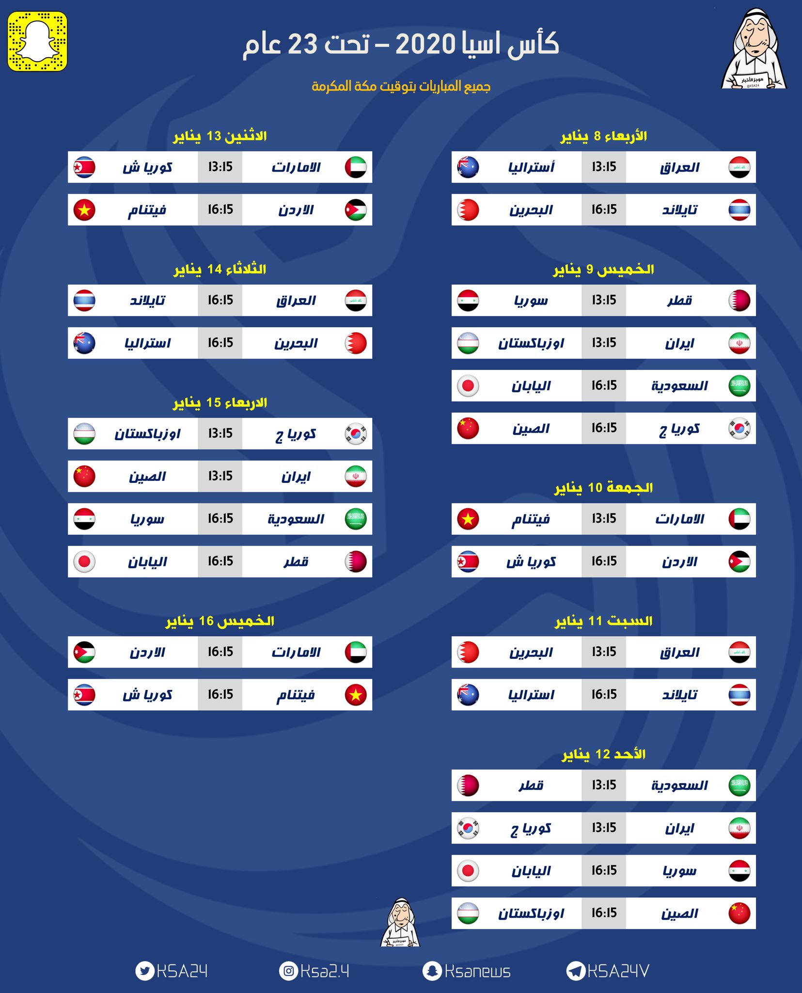 23 تحت جدول مباريات المنتخب السعودي جدول مواعيد