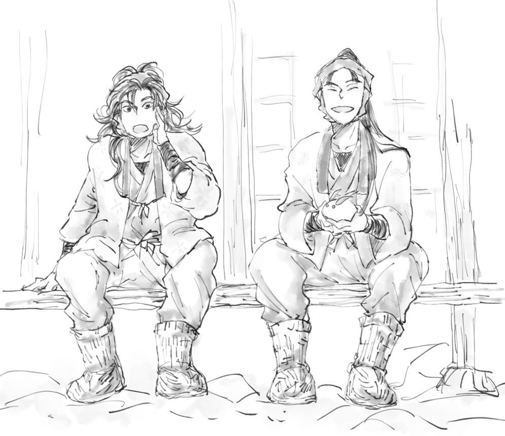 伊作と仙蔵 雪景色 