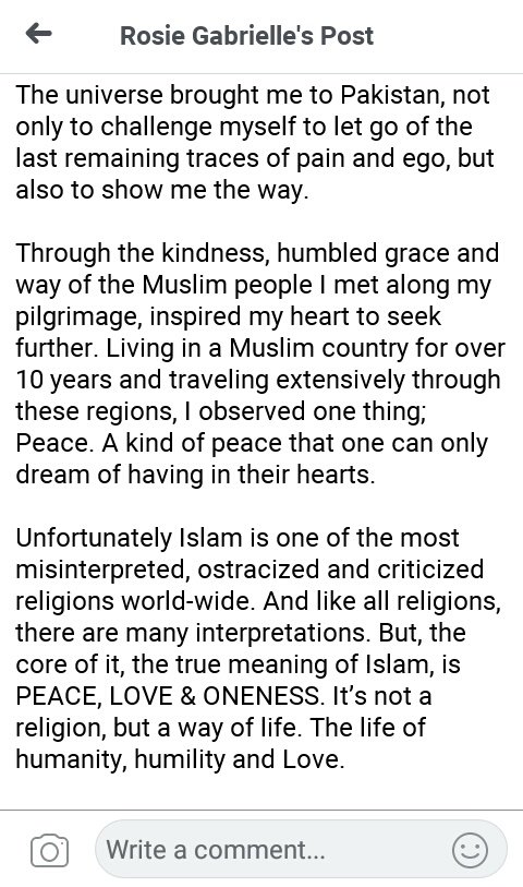 gharibtabahday's tweet photo. Rosie Gabrielle converted to Islam, so proud of my people &amp; my country #Alhamdulillah #LandOfPure https://t.co/ALU3tb3iHi