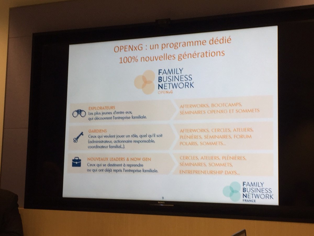 #Mardi des SA &amp; #Jeudi des Dirigeants
 sous le signe de la performance commerciale!
#BOOSTERACADEMY: formations commerciales
#FAMILYBUSINESSNETWORK: réseau des entreprises familiales
#AXENTEEV: solution collaborative de mise en relation 
#SENSEGO: solution marketing prédictif