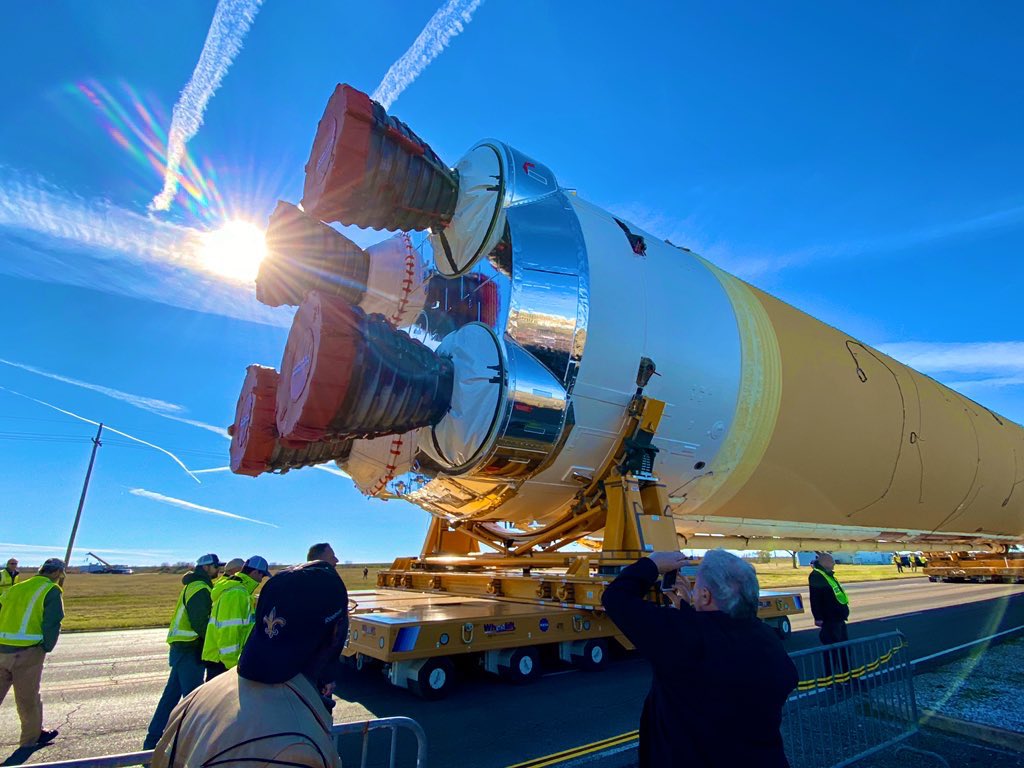 “I love you to the moon and back” has new meaning for me now. The massive  @NASA_SLS core stage isn’t big enough to hold all of the @BoeingSpace team’s love, sweat, tears and innovation that went into making this moment happen. ❤️ #NextGiantLeap #RocketRollout #TeamBoeing