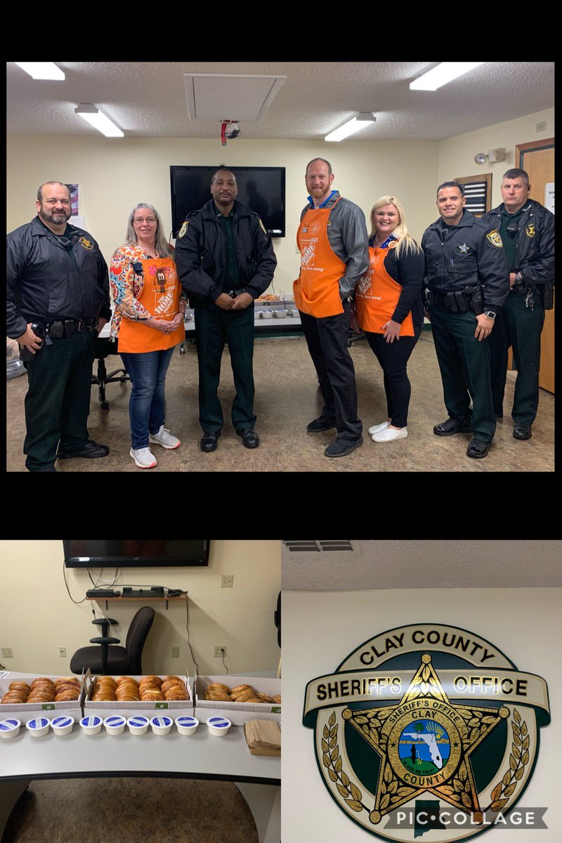 Just dropping by our local sheriffs office 👮🏻‍♂️👮🏼to say Thank You!! With some Panera 🥯 bagels . <a href="/ClayCountySO/">Clay Co SD Sheriff</a> <a href="/6935Depot/">6935 Middleburg Home Depot</a>  <a href="/RayBoyett6935/">Ray Boyett</a> @DougLangeHD <a href="/AlgerChadd/">chadd alger</a>