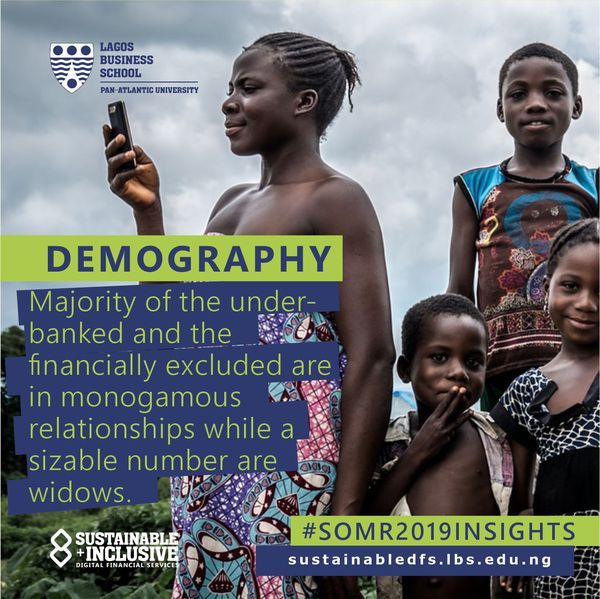 SustainableDFS's tweet photo. Widows and young married women are the most excluded demographic segments. #SOMR2019 #financialinclusion https://t.co/7IJmrfx7MR