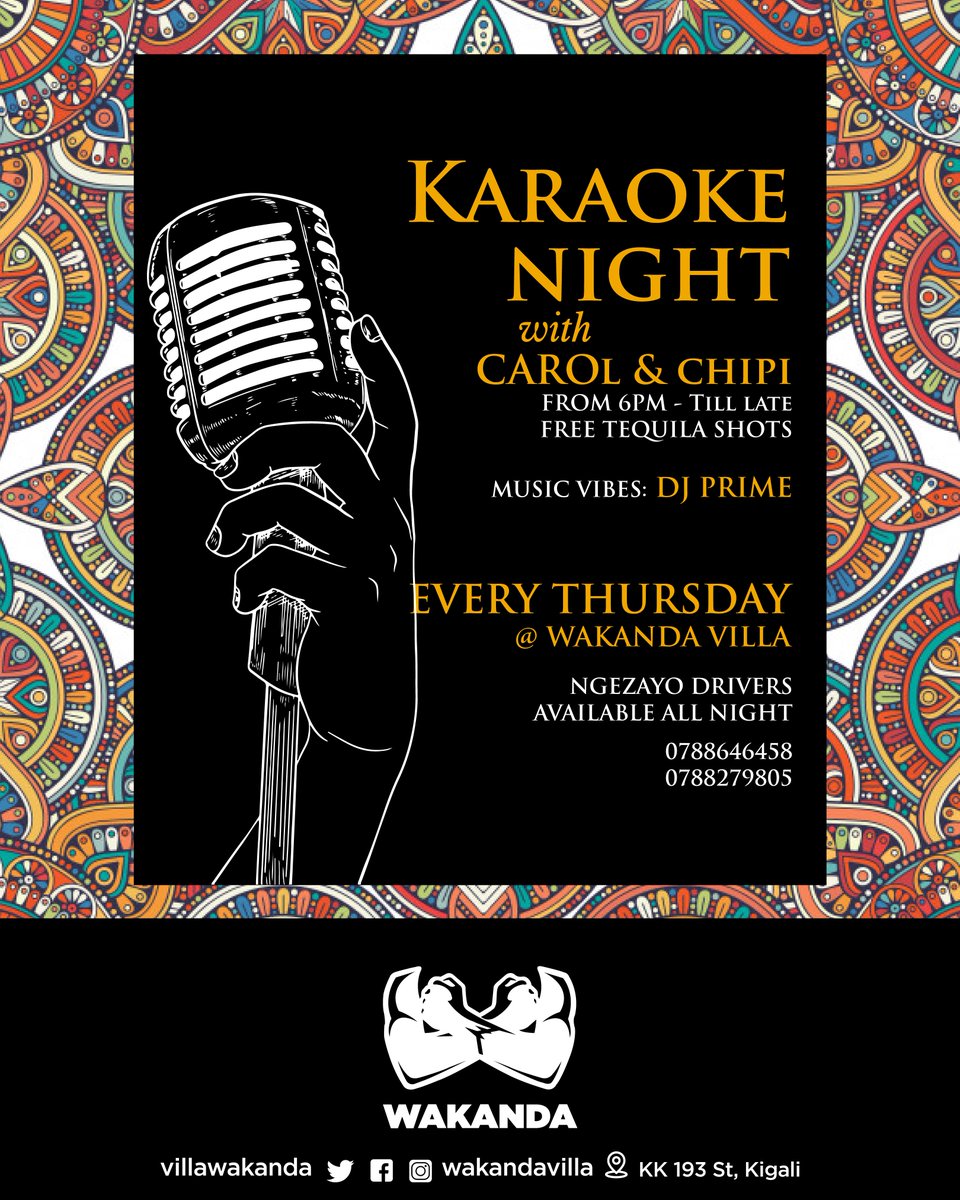 Free tequila shots on the house tonight...#RwOT #Rwandans