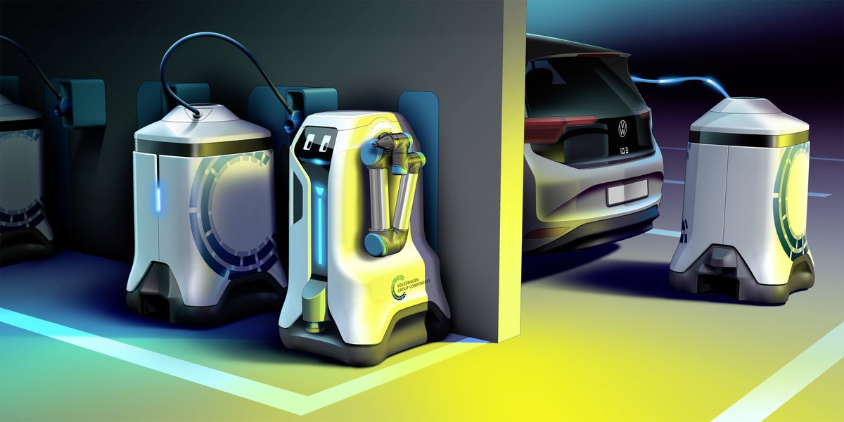 Robots móviles en aparcamientos para cargar los vehículos eléctricos de forma completamente autónoma en el futuro. Así es esta propuesta de Volkswagen:
👉🏽comunicacion.volkswagen.es/notas-de-prens…