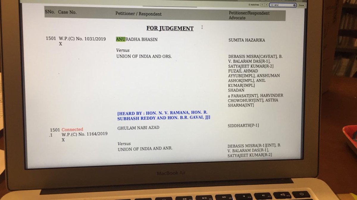 tehseenp's tweet image. Judgement on my petition along with others seeking restoring INTERNET in #Kashmir along with other rights enshrined in our Indian Constitution specially wrt Articles 21 &amp;amp; 19 to be pronounced tomorrow in court 2.
I hope the hon SC does restore the rights of our fellow citizens