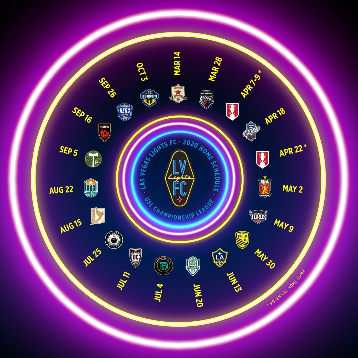 lvlightsfc's tweet photo. #LightsFam, IT'S HERE!!! 🎉🥳⚽ Which game are you most excited to watch at 🏟 Cashman Field? #VivaLights #VegasReady
Check out our full 2020 @USLChampionship schedule 🗓️: https://t.co/eTnI4uht4U https://t.co/PmnsfXon7n