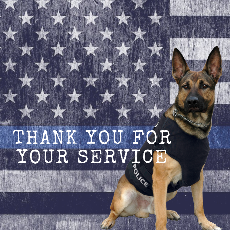 Red_Hydrant_Spa's tweet photo. To all of our Law Enforcement Officers, two-legged and four-legged, we thank you for your service.

#LawEnforcementAppreciationDay https://t.co/SDievQwUnP