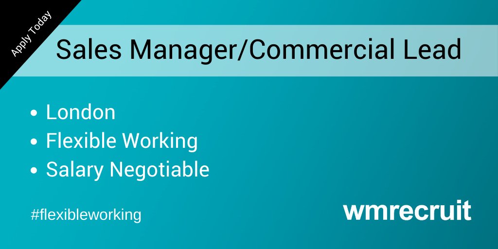 WM_Recruit's tweet photo. Our client a global leader in Game Data Science is seeking to recruit a #Sales Manager/Commercial Lead to join at an early stage in its exciting journey. If you have sales experience, take a look at this #flexiblerole https://t.co/pMWJKnYLcI. #jobs #londonjobs #salesjobs https://t.co/rCZJ6gtXLX