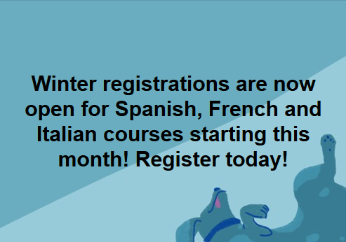 PalabrasSchool's tweet photo. Winter registrations are now open for #Spanish, #French and #Italian courses starting this month in #kwawesome! Register today! #learnspanish #learnfrench #learnitalian https://t.co/6Ux7yTBRwC https://t.co/m8FEFV1rFt