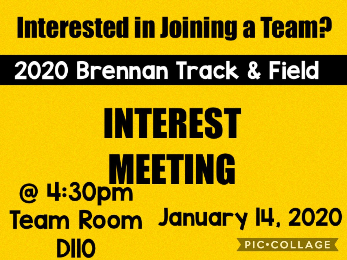 BrennanTrack's tweet photo. We are looking for motivated student athletes to join. Learn more information at the meeting. If you have any questions please get in contact with Coach Jordan or Coach Ortiz.
See you soon! 🐻 #roomchange #BrennanTrackandField @NISDBrennan @BFNDFball @Brennan_XC @Brennan_AthTrn https://t.co/qiHSUNRBFt