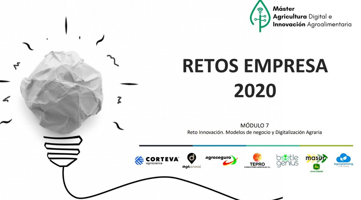 MarioPerezAgro's tweet photo. Ayer tuvimos el primer encuentro entre empresas y alumnos ante los retos de innovación que se nos presentan. Un placer escuchar a cada uno de ellos, gracias @AgroPlanning, @Digitanimal, @SomosTepro, @CortevaES, #BeetleGenius, @Masursl, @agroseguro_es https://t.co/T99hyxyYVs