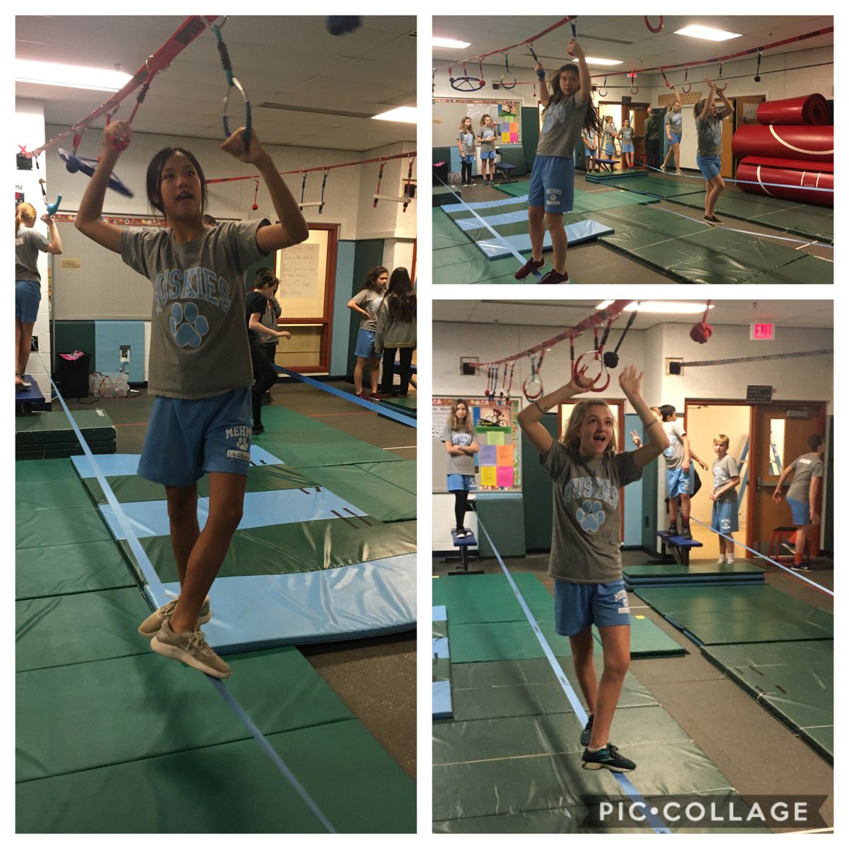 MEH PE has phase 1 of their Ninja Warrior room up. Students trying out the slack lines. Big thank you to <a href="/FCEFoundation/">Falls Church Education Foundation</a> <a href="/mehms/">Mary Ellen Henderson Middle School</a> <a href="/coachcoffren/">Coach Coffren</a> <a href="/MikeNottingham/">Mr. Nottingham</a>
