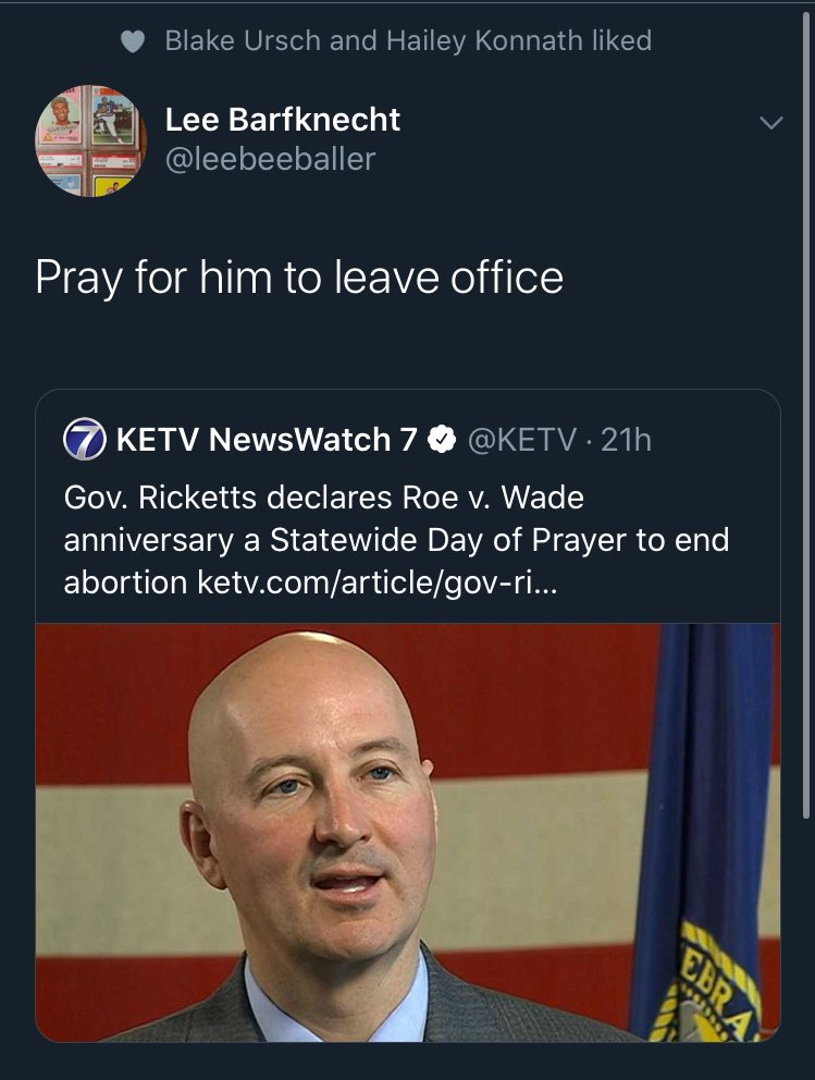 Former (and current!) members of the press going the record with their objections to #prolife @GovRicketts — is it any wonder polling shows the public’s trust in media has eroded?