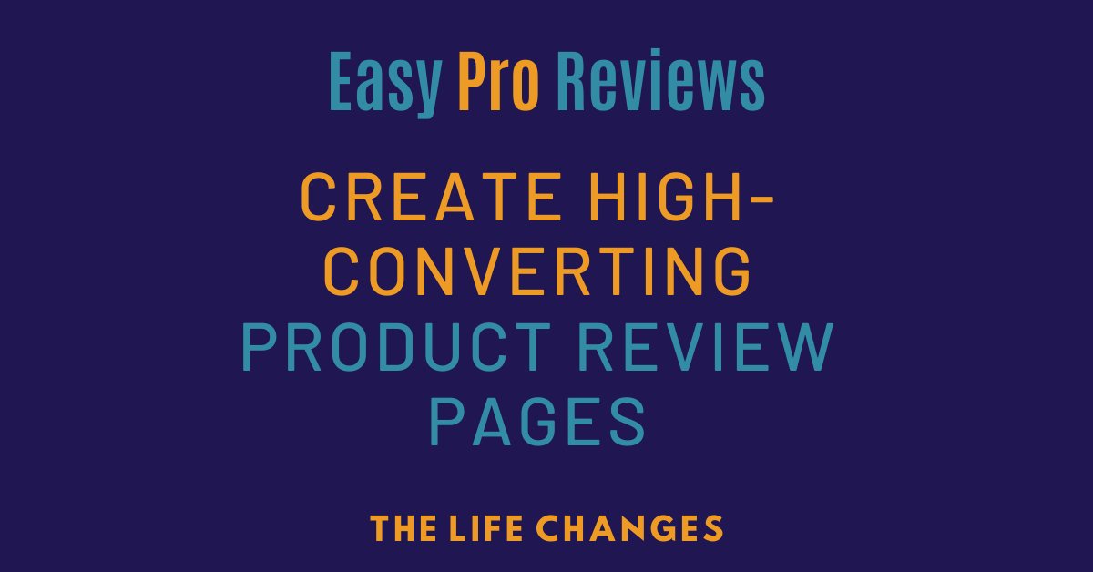 Easy Pro Reviews is a software by Matt Garrett that in just a few minutes and a few clicks will generate beautiful review pages for any of the thousands of ClickBank and other digital network products.
thelifechanges.com/easy-pro-revie…