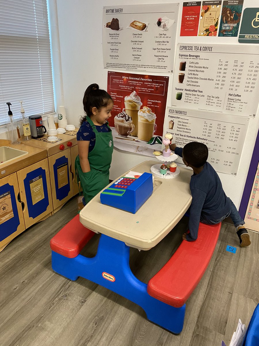 nfontanez01's tweet image. Our Starbucks is ready and open for customers!! Play and learn! Building our social skills! #learntoplaytolearn #bethelight @HumbleISD_LLE @HumbleISD_PREK