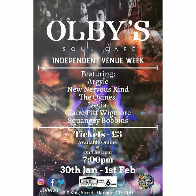 Delighted to be supporting @ivw_uk 2020 with 3 gigs at @olbys_soulcafe at the end of the month. 💠 Jan 30th - @argylemusic &amp; @newnervouskind 💠 Jan 31st - @clairepittwigmore &amp; @liotiamusic 💠 Feb 1st - <a href="/squangeybobbins/">Squangey Bobbins</a> &amp; <a href="/theovinesband/">The Ovines</a>