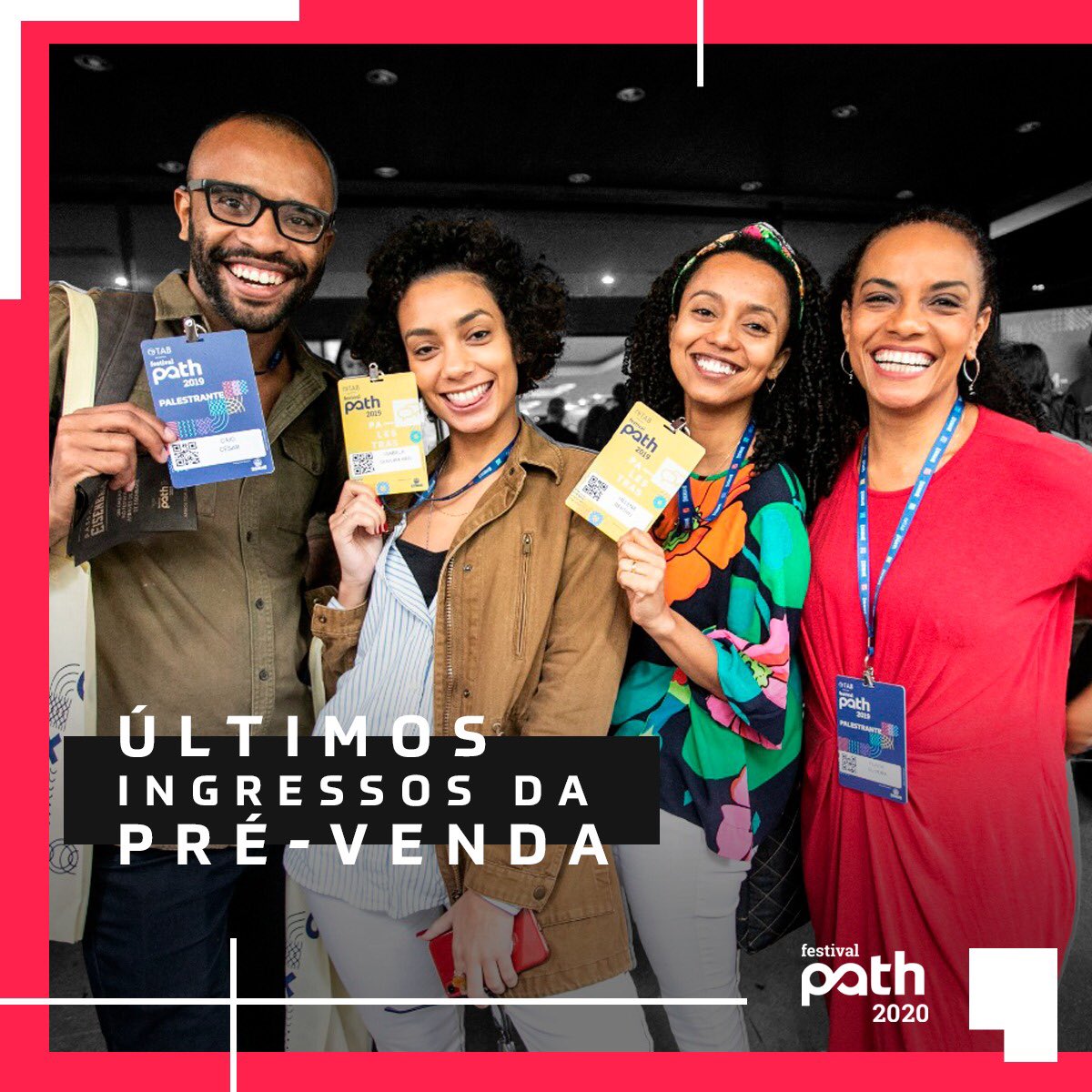 Recomeçamos com a energia renovada e preparando uma programação incrível pro Festival Path 2020! E você, já garantiu sua credencial pra curtir o fim de semana mais esperado do ano? Corra, os ingressos da pré-venda estão no fim! festivalpath.com.br

#diversidade #inovacao