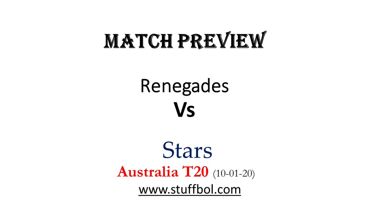 StuffBol's tweet photo. Click the link here --> https://t.co/Yd3UwSFJPu <--
For Match Preview of Melbourne Renegades Vs Melbourne Stars
#BBL09 #BBL #GETONRED #TeamGreen #RenegadesVStars #StarsVRenegades #MSvMR #MSvsMR #MRvMS #MRvsMS https://t.co/ASyjaPL56X