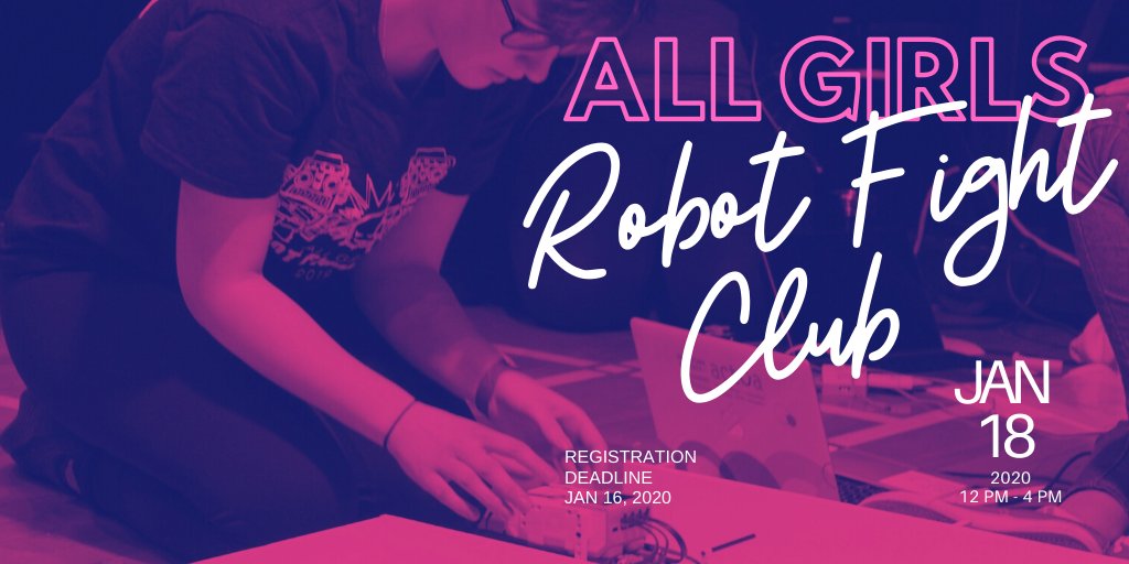 WISE KidNetic Energy (@wisekidnetic) on Twitter photo Interested in Coding and Robotics? Currently in Grades 7 to 12? Become part of the team at All Girls Robot Fight Club! First session is just around the corner. Register at wisekidneticenergy.ca/all-girls-robo…
#STEMinManitoba #CodingIsforGirls #EngineeringIsforGirls <a href="/UM_Engineering/">Price Faculty of Engineering</a> <a href="/umanitoba/">University of Manitoba</a> Interested in Coding and Robotics? Currently in Grades 7 to 12? Become part of the team at All Girls Robot Fight Club! First session is just around the corner. Register at wisekidneticenergy.ca/all-girls-robo…
#STEMinManitoba #CodingIsforGirls #EngineeringIsforGirls <a href="/UM_Engineering/">Price Faculty of Engineering</a> <a href="/umanitoba/">University of Manitoba</a>