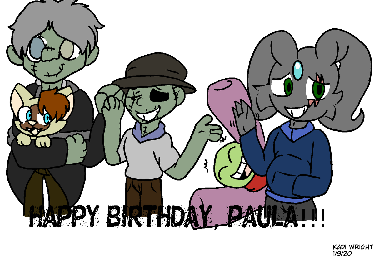 KadiWright3's tweet photo. Happy Birthday, @pshattuckk!~ ^^
{From Left to right: Twoton, Ra, Edgar, Deemo and Dio from Deep in Homebrew and Out there}
#HappyBirthday #Birthday #DeepinHomebrew #Outthere #Twoton #Ra #Edgar #Deemo #Dio #birthdaygirl https://t.co/kk3QaIvpLd