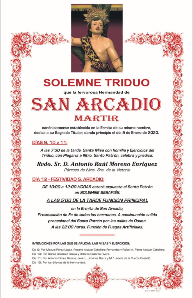 Nuestra hermandad participará como cada año en el cortejo que acompaña al patrón por las calles de Osuna, todo hermano/a q desee portar bandera o vara puede ponerse en contacto con nosotros.