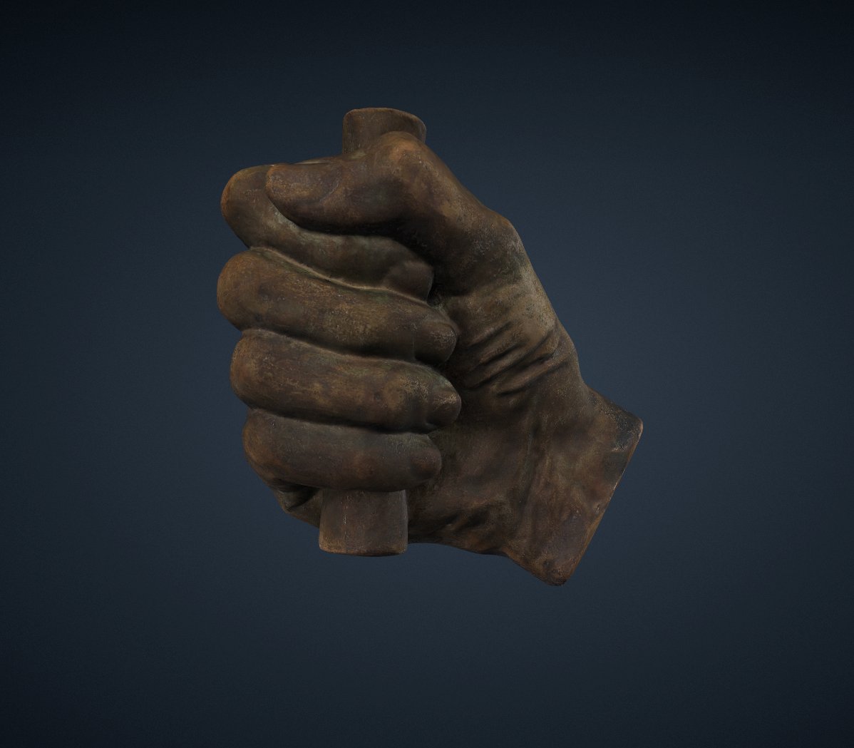 LC_Labs's tweet photo. This #3D pilot model is a bronze casting of Lincoln’s right hand. Swollen from shaking hands with well-wishers, Abe was asked to hold a broomstick handle for the casting. https://t.co/BPNFcweQQr https://t.co/M3iespoDDb