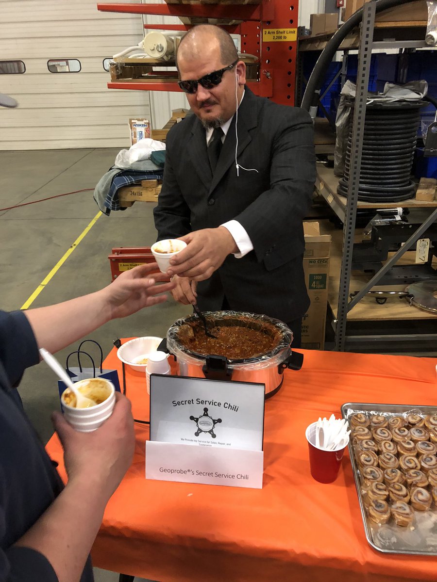 GeoprobeService's tweet photo. Our service team is going to go the extra mile, even if itโs just a company #chili contest. #geoprobe https://t.co/Mq8RSKZLYh
