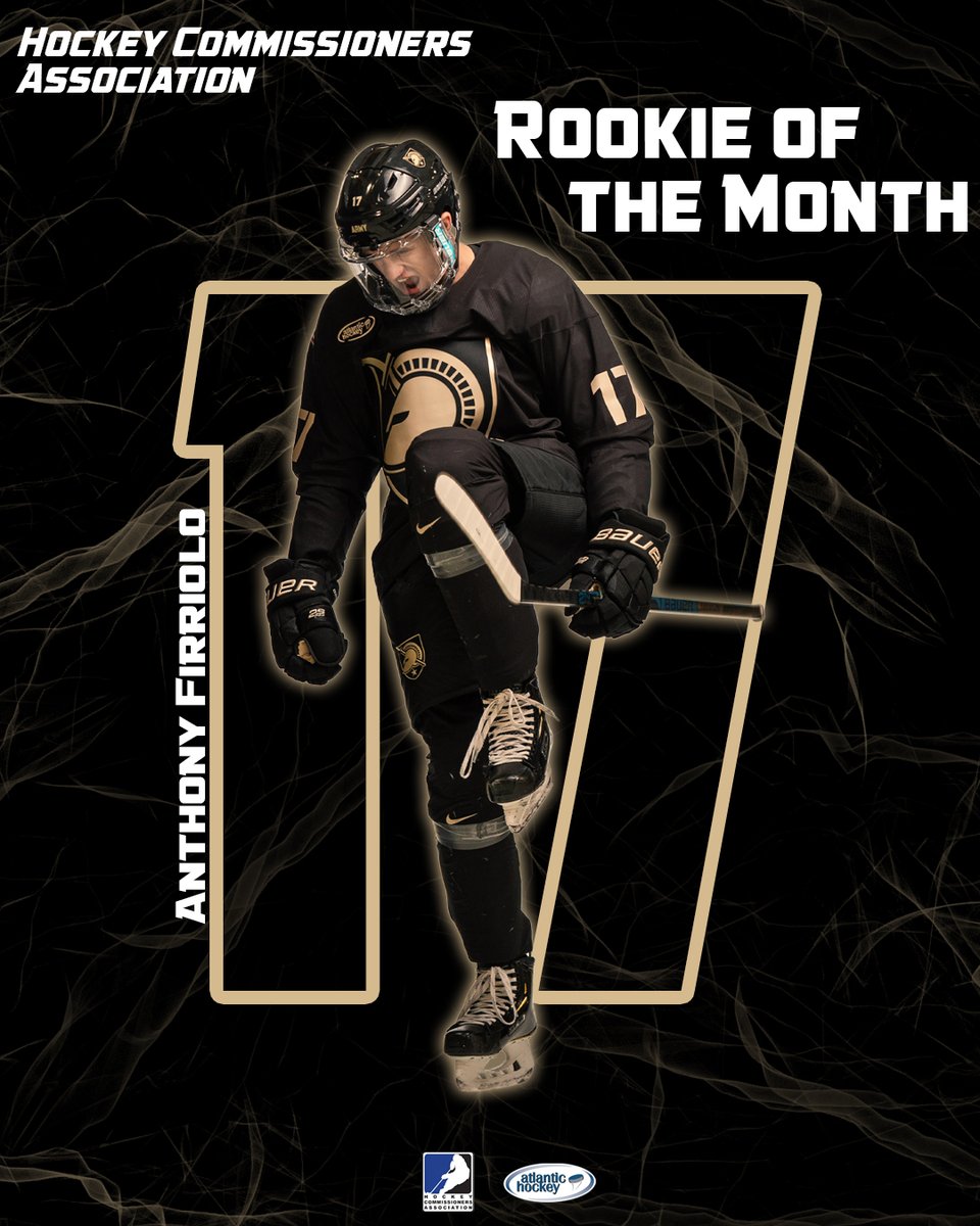 December was a breakout month for <a href="/ArmyWP_Hockey/">Army Hockey</a>'s  Anthony Firriolo and now he's been recognized by the Hockey Commissioners Association as their Rookie of the Month!