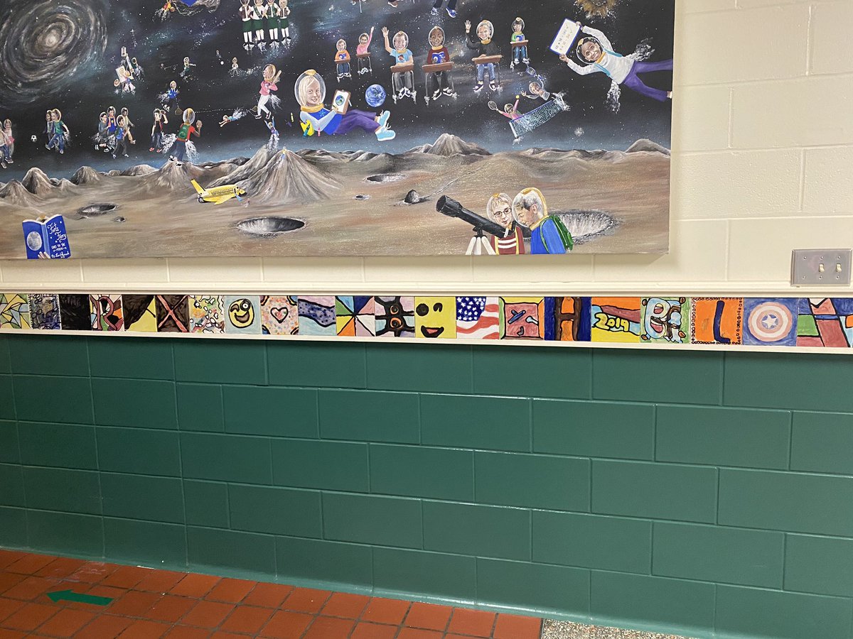 Fort Ferry’s hallways are getting a new face lift!  The tiles wre created by last years 2nd grade students. What a bright new look!