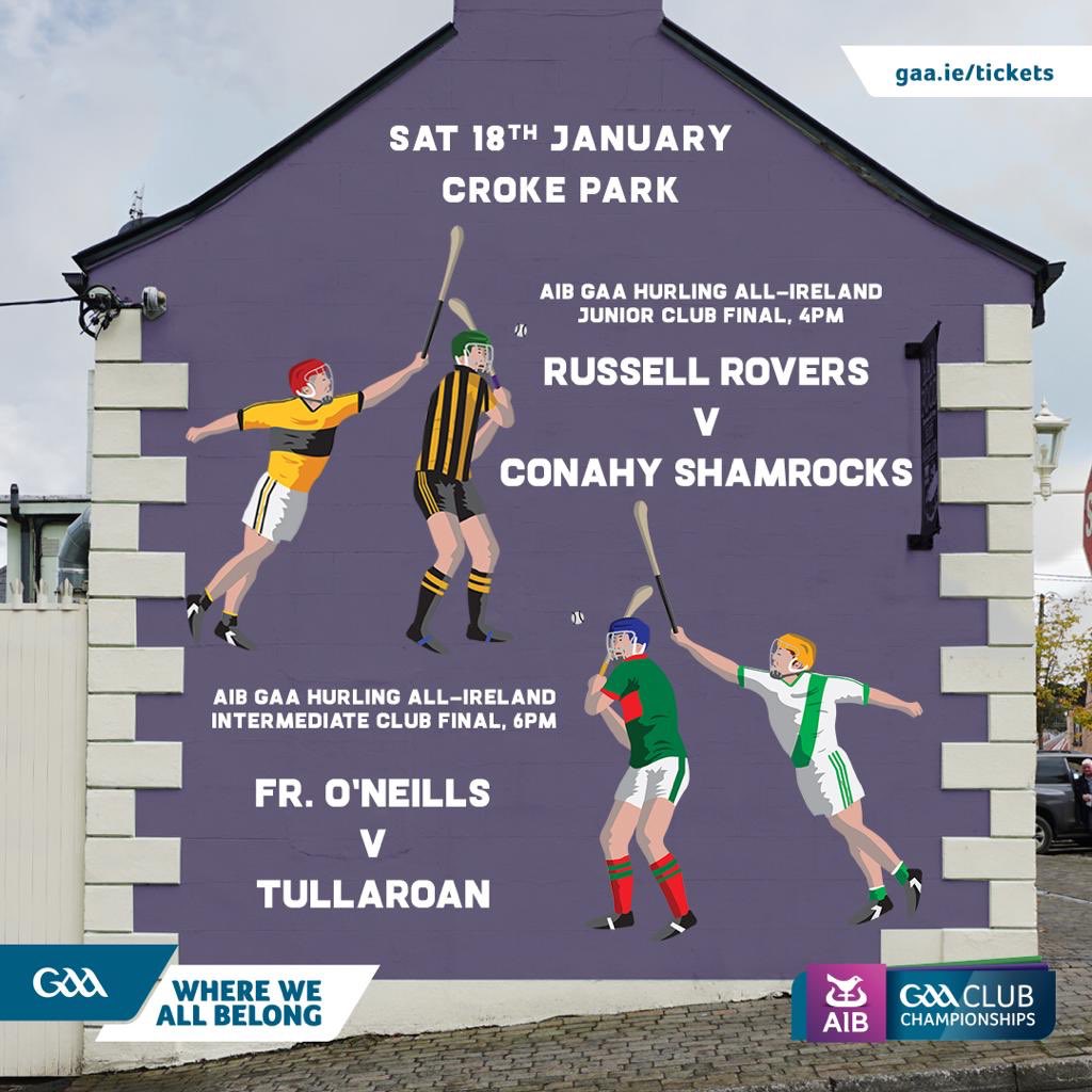 Date for your diary Hurling All Ireland  Junior Club  Final 18-01-2020