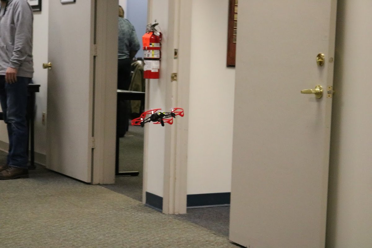 UFO in the hallway of the ESC of Lorain County. <a href="/ESCLC/">ESCLC</a> <a href="/MakeTechFun/">Michael Triska</a> @Distinctly_Dave