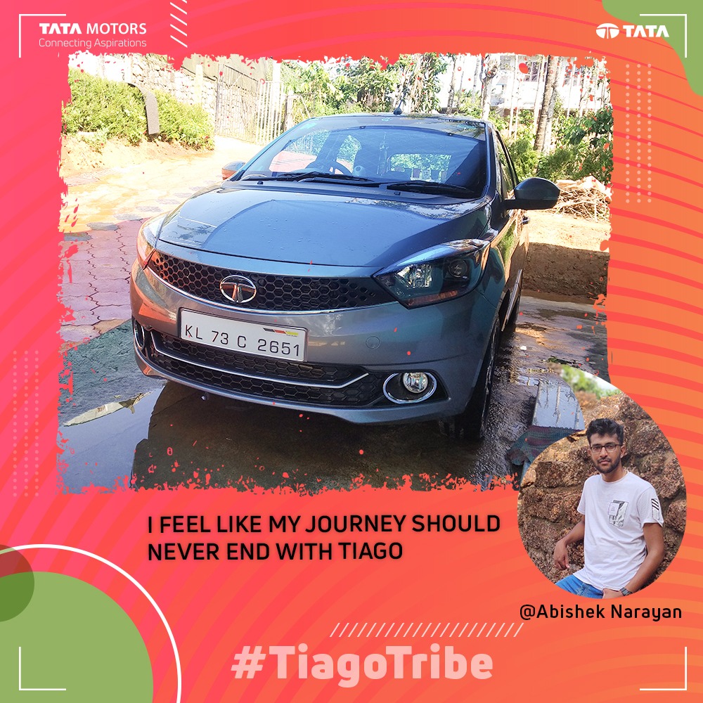 TataMotors's tweet photo. Abhishek can’t get enough of his Tiago. #FeelsLikeFun https://t.co/8SnnBBDxoZ