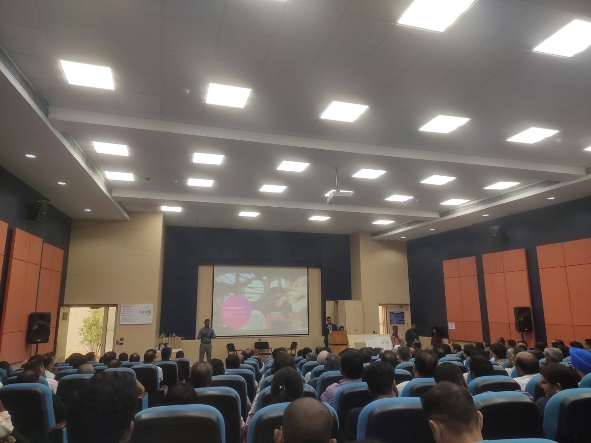 Wipro's tweet photo. It was a fully power packed day at #Techtonic2020, our flagship technology symposium. In the second half, we witnessed some great expert talks, heard some engaging panel discussions along with #DMTS member felicitations. #InnovateToThrive #InnovationAtWipro https://t.co/YXQWDCK3cW