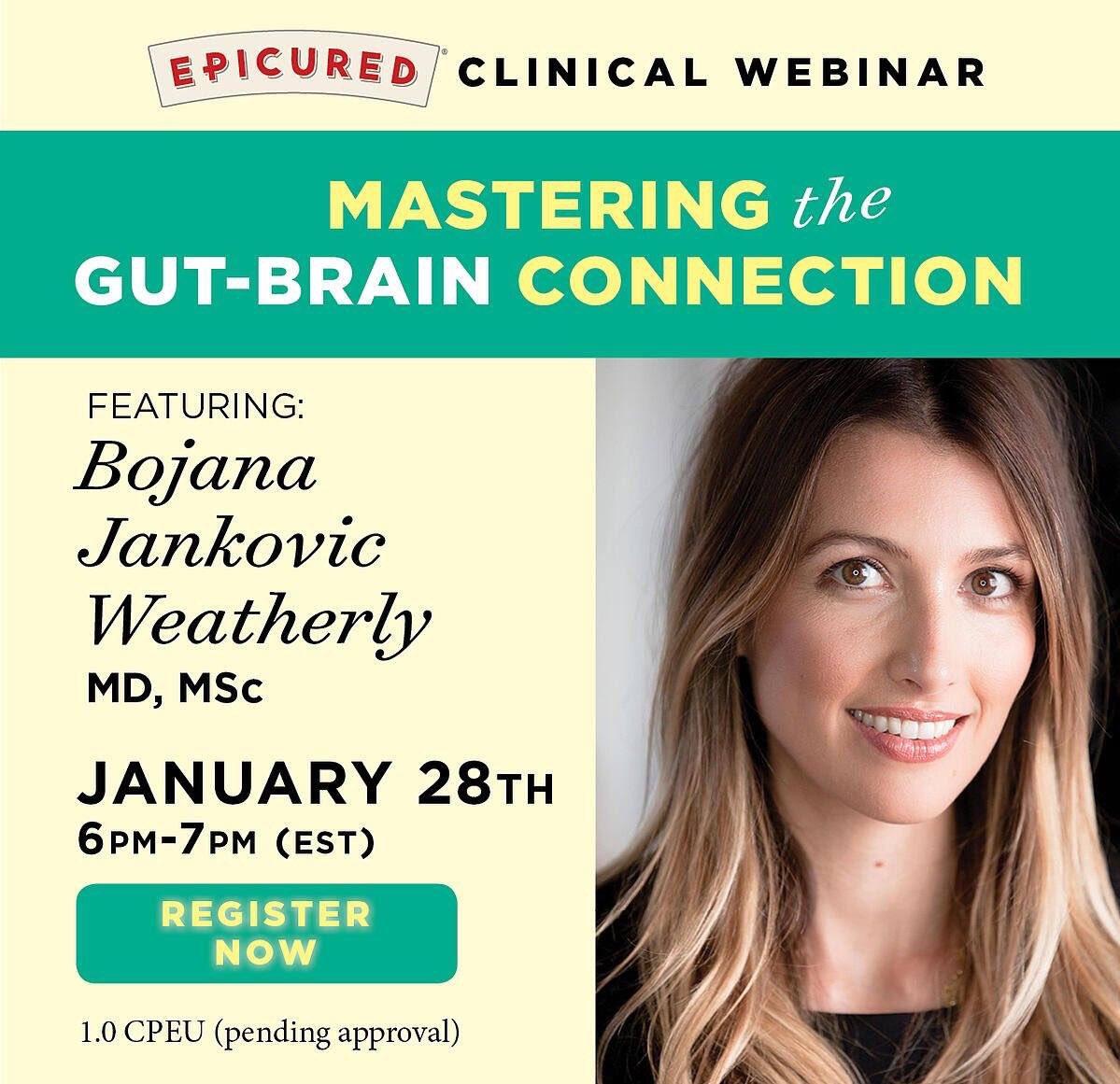 Dr_Bojana's tweet photo. If you are a clinician and interested in learning more about how to approach Irritable Bowel Syndrome by addressing the gut-brain connection, feel free to register via the link below 👇🏻

https://t.co/JQ5xeLKVyn

#GutBrainConnection #Epicured #WebinarwithDrBojana https://t.co/u8AZFGif44