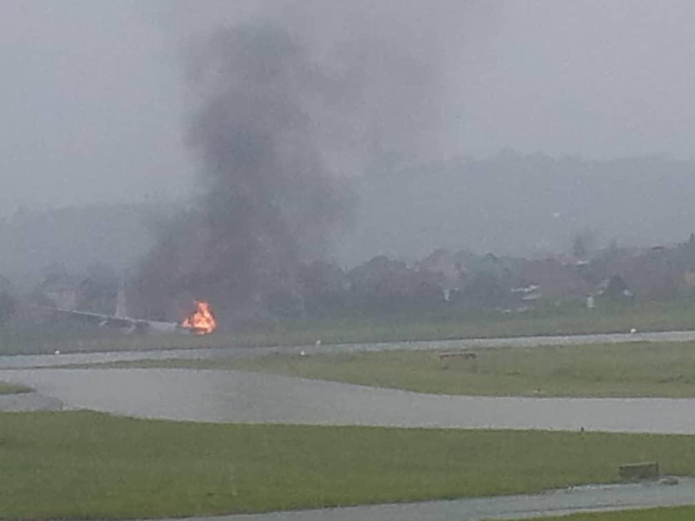 A South African military C130 used by #MONUSCO crashlanded at Goma Airport in DRC,according to untrusted sources in DRC ,it had an issue with one of the left engine blades,but this is still yet to confirm. Also no information about the situation of the crew...#2020badforaviation