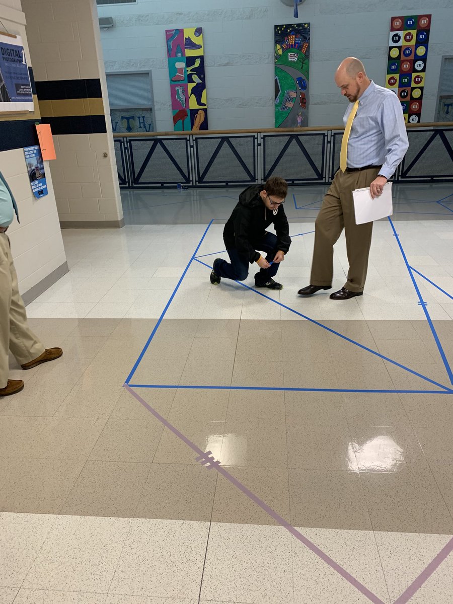 lpambush's tweet photo. Starting the semester with an engaging activity @MrBrianHarris for the amazing geometry students at HVHS https://t.co/X2mcsHD213