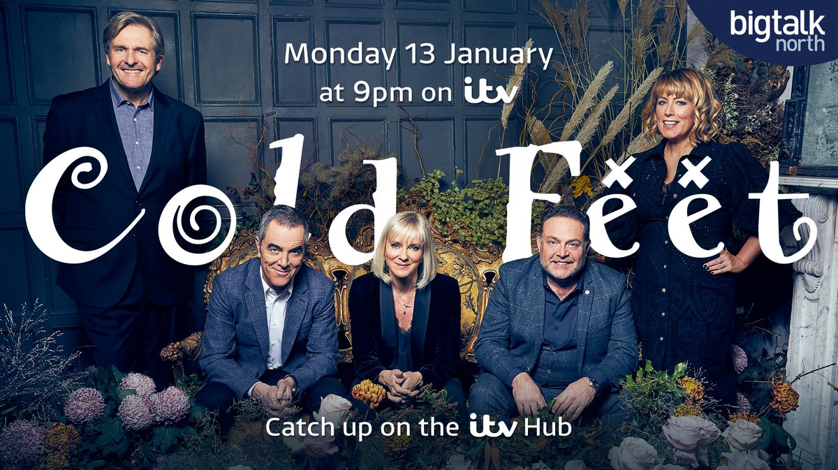 bigtalk's tweet photo. Coming soon: the return of the #ColdFeet gang, next Monday 13 January at 9pm on @ITV! https://t.co/oQQZxblFw2